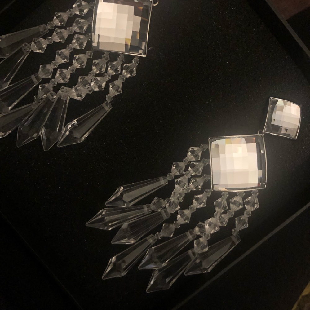 Balmain/H&M Elegant Crystal Chandelier Earrings